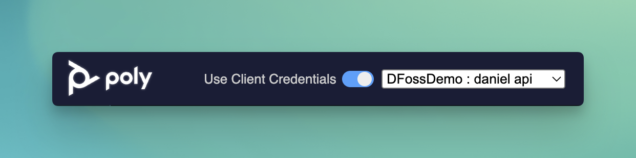 Poly GraphQL Client Credentials Option