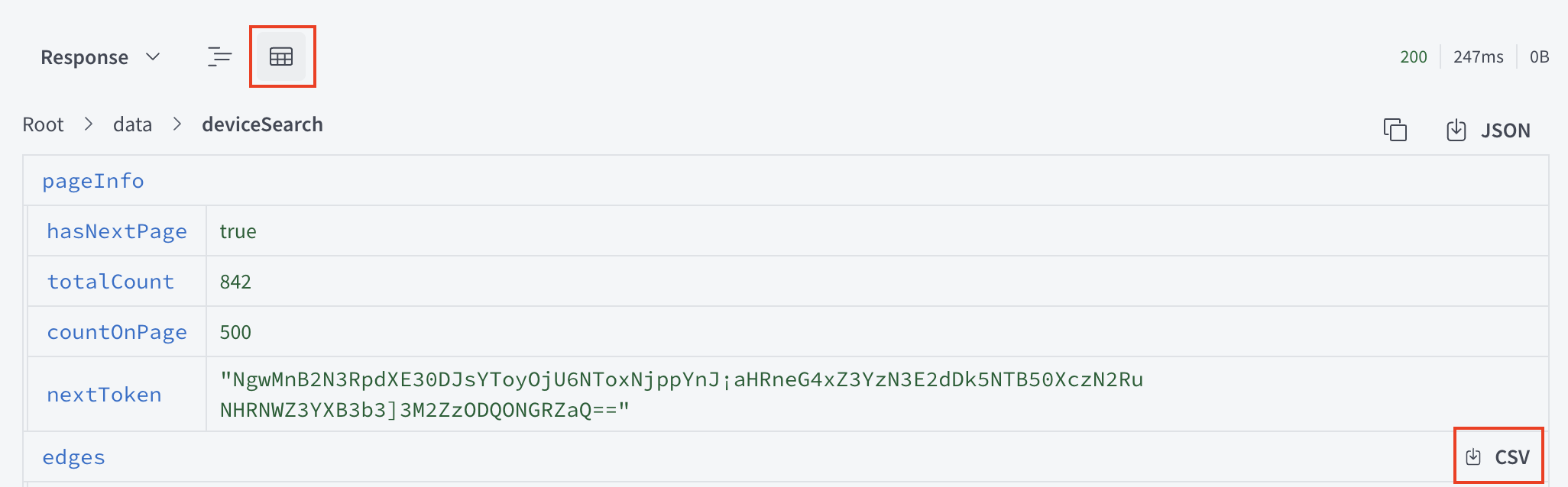 Poly GraphQL Playground Pass nextToken String into Arguments